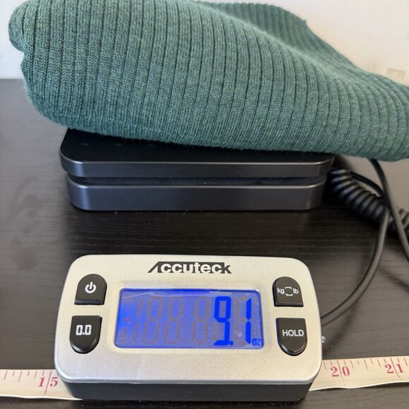 H by Halston LG Green 100% Merino Wool Mock Neck Knit Tank Preppy Quiet Luxury - Picture 11 of 11